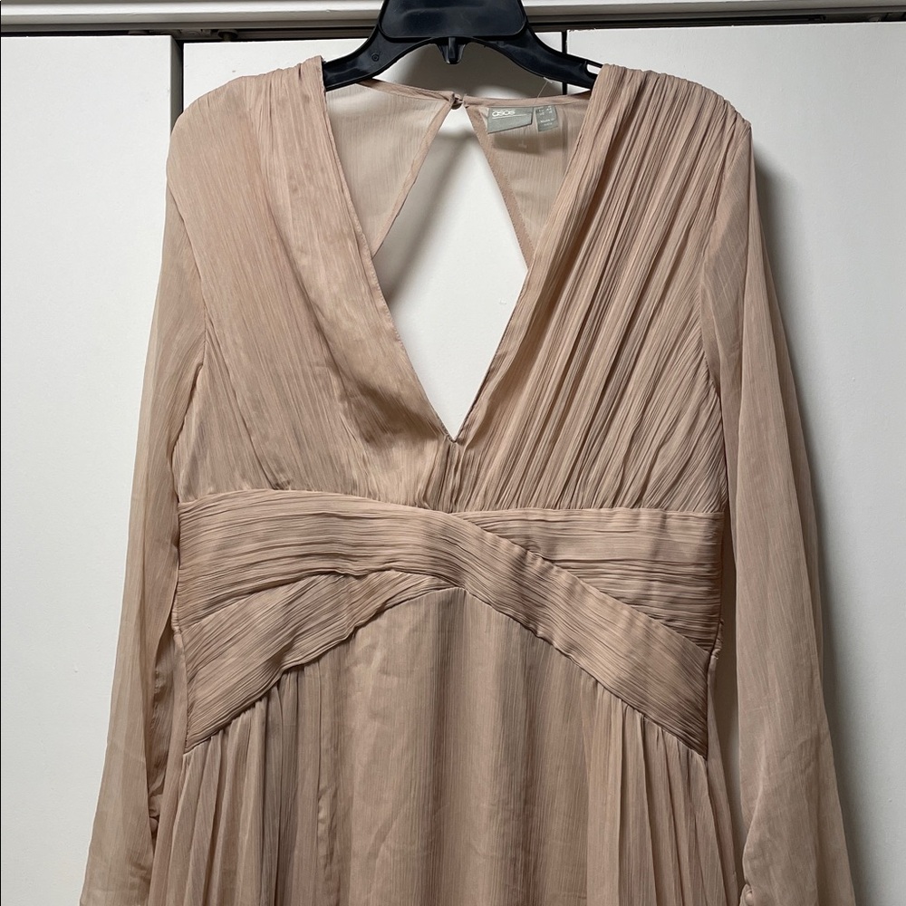 ASOS Bridesmaid ruched waist maxi dress with long sleeves - Picture 5 of 10
